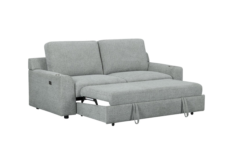 Bryce Pop Up Sleeper Love Seat W/ Two Stainless Steel Cup Holders