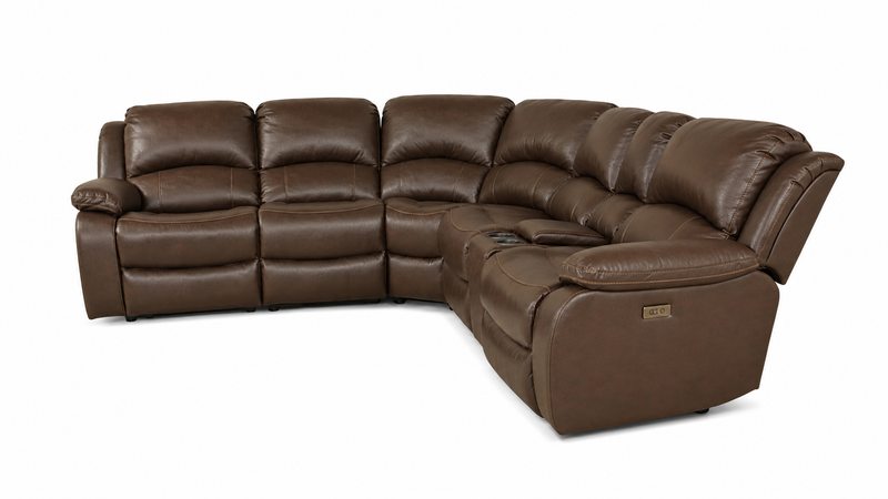 Wrenley 6Pc Top Grain Leather Sectional