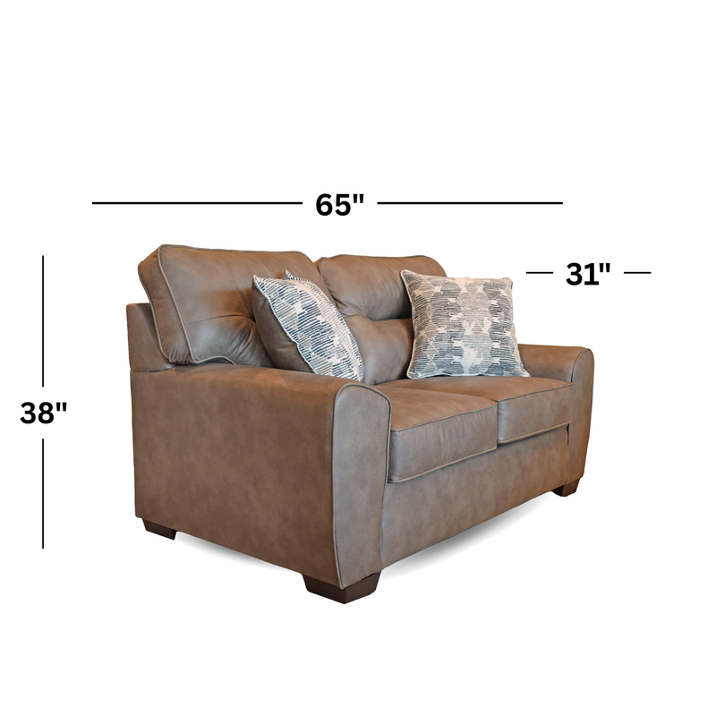 Renzo Brown Loveseat