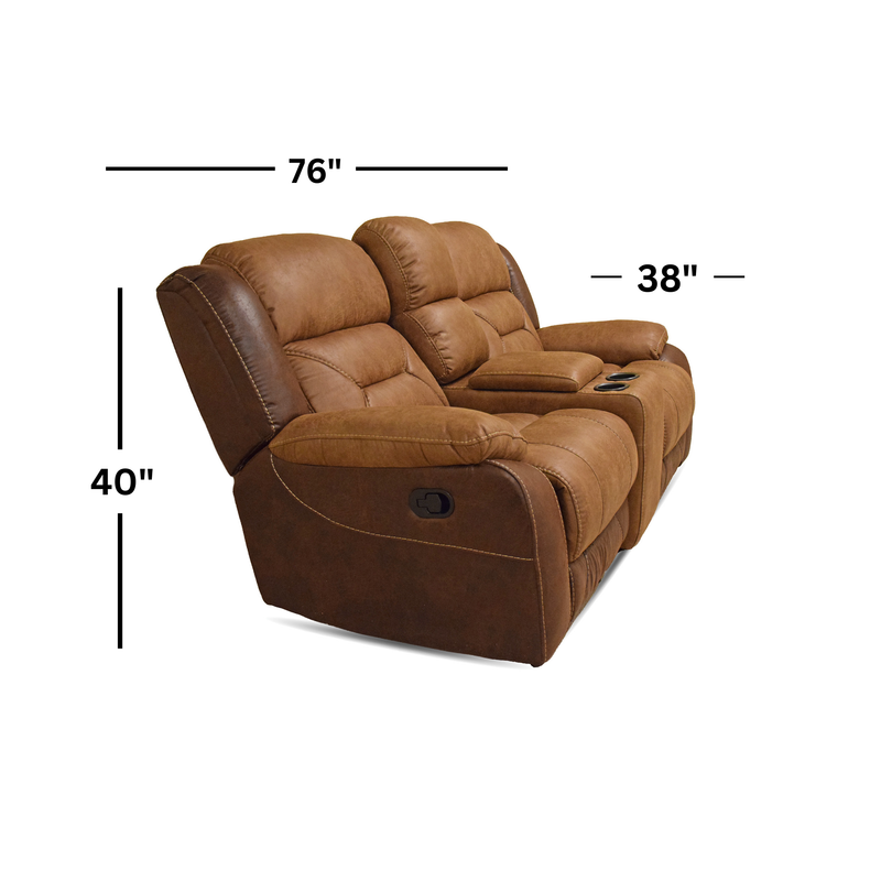 Bonanza Reclining Console Loveseat