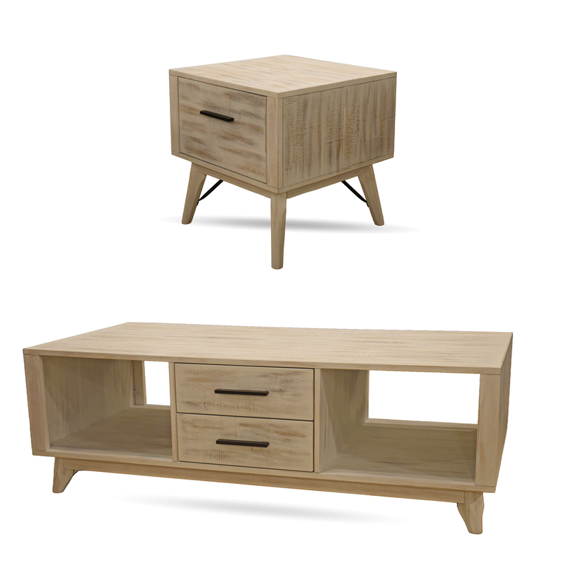 FREE Rogen Rustic White End Table w/ Purchase of Rogen Rustic White Coffee Table