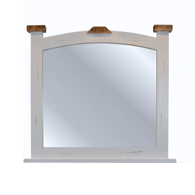 Antique White Mansion Mirror