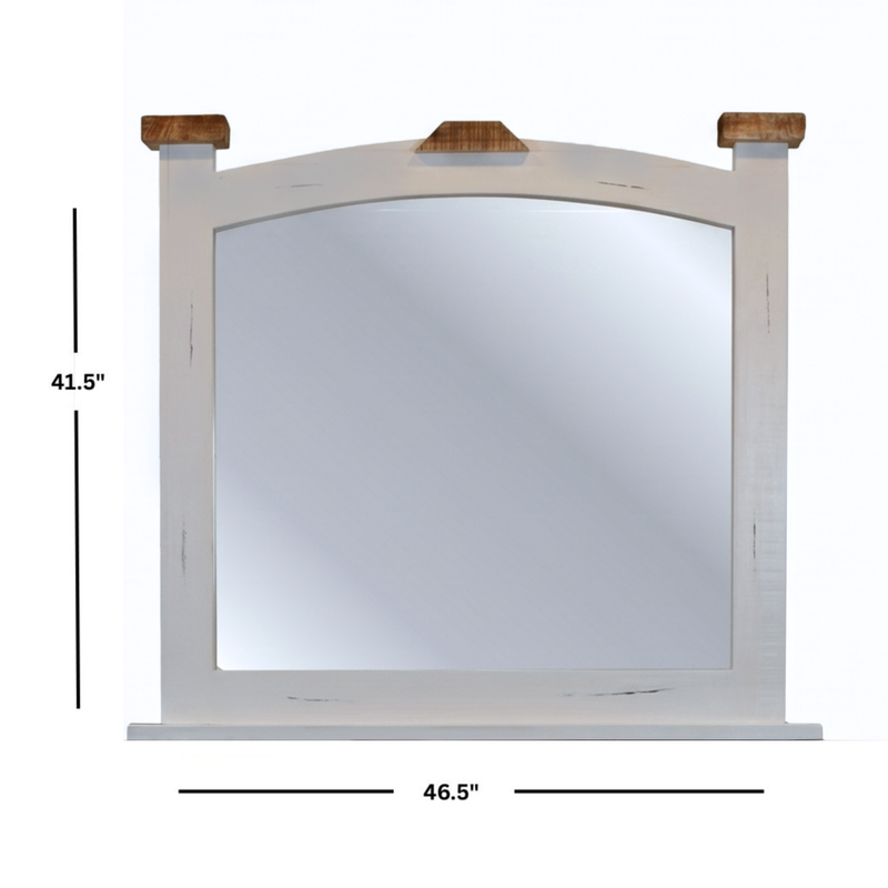 Antique White Mansion Mirror