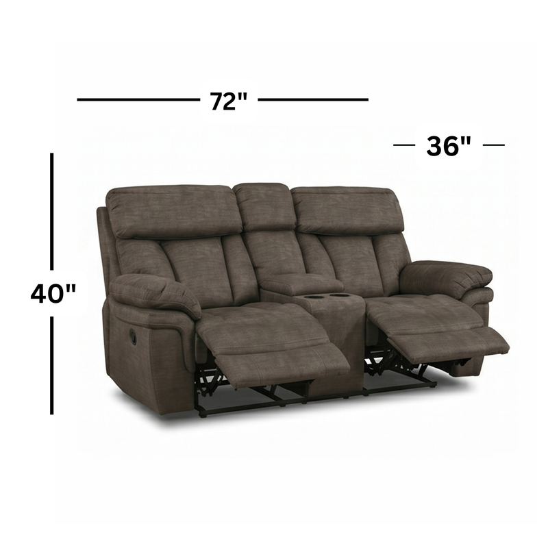 Granada Reclining Console Loveseat