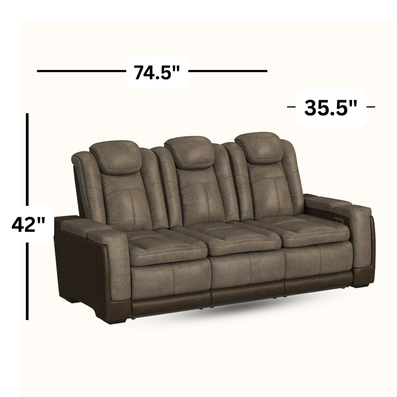 Motion Lantana Sofa with Dual Power Head and Footrest