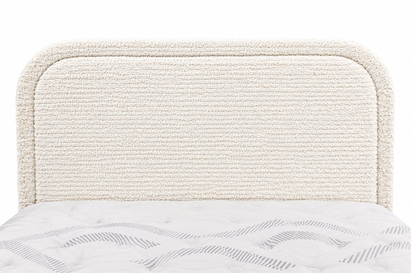 Beckham King Bed in Doodle Ivory