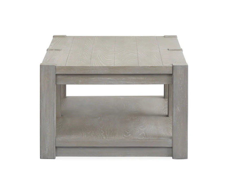 Burgess Rectangular Shelf Cocktail Table W/ Casters