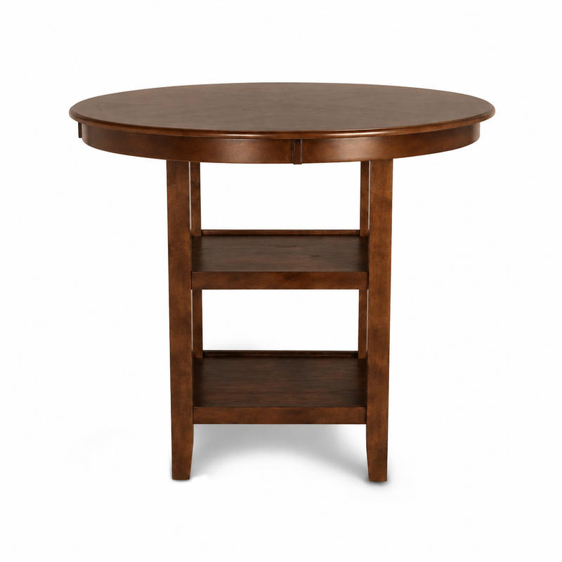 Gia Cherry Round Counter Table with Four Counter Chairs