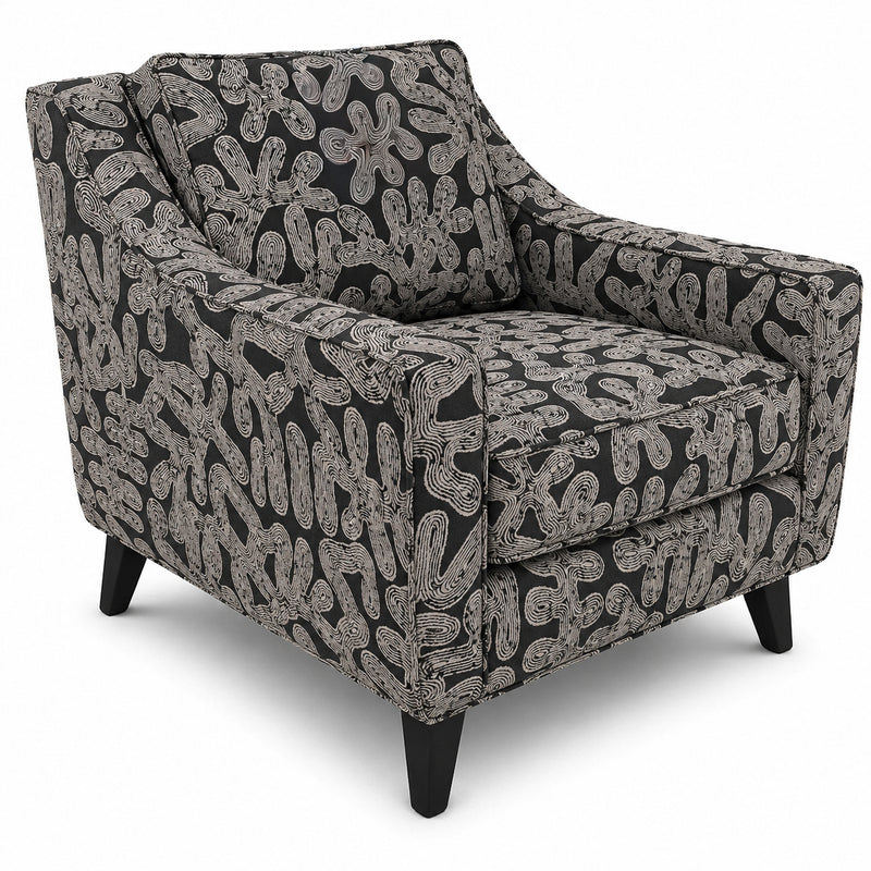 Collins Accent Chair Linocut Onyx