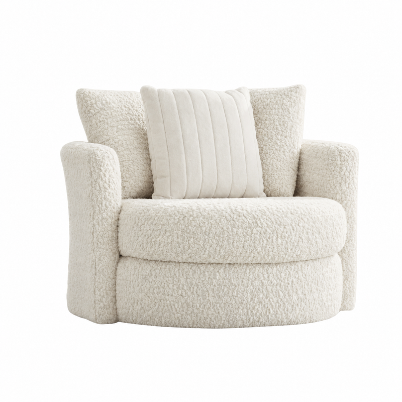 Doodle Ivory Swivel Chair