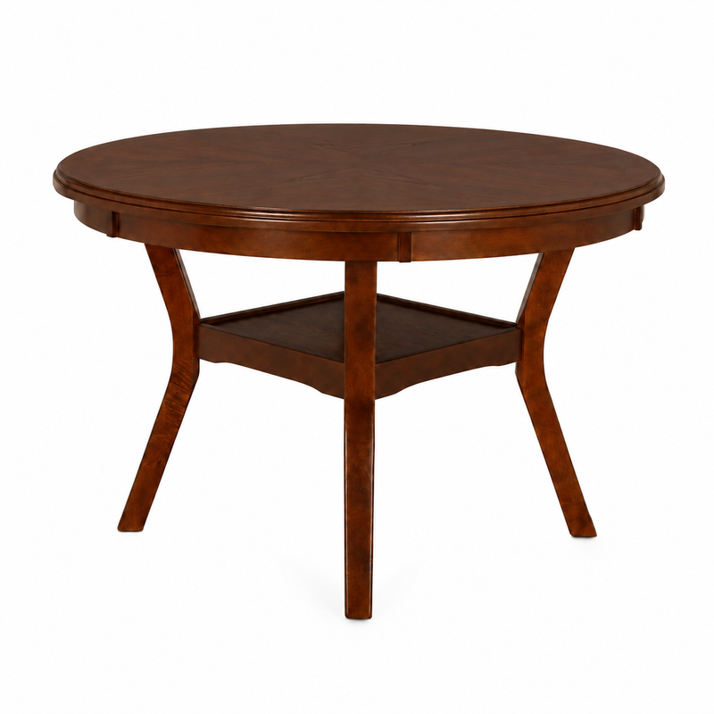 Gia Cherry Round Dining Table with Four Dining Chairs