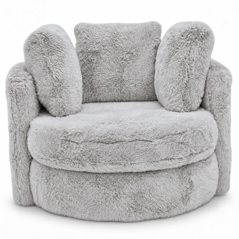 Yakety Yak Dove Fur Swivel Pod