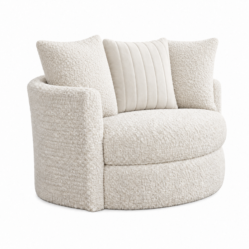 Doodle Ivory Swivel Chair