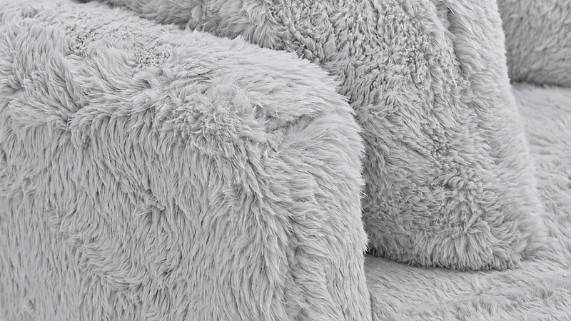 Yakety Yak Dove Fur Swivel Pod