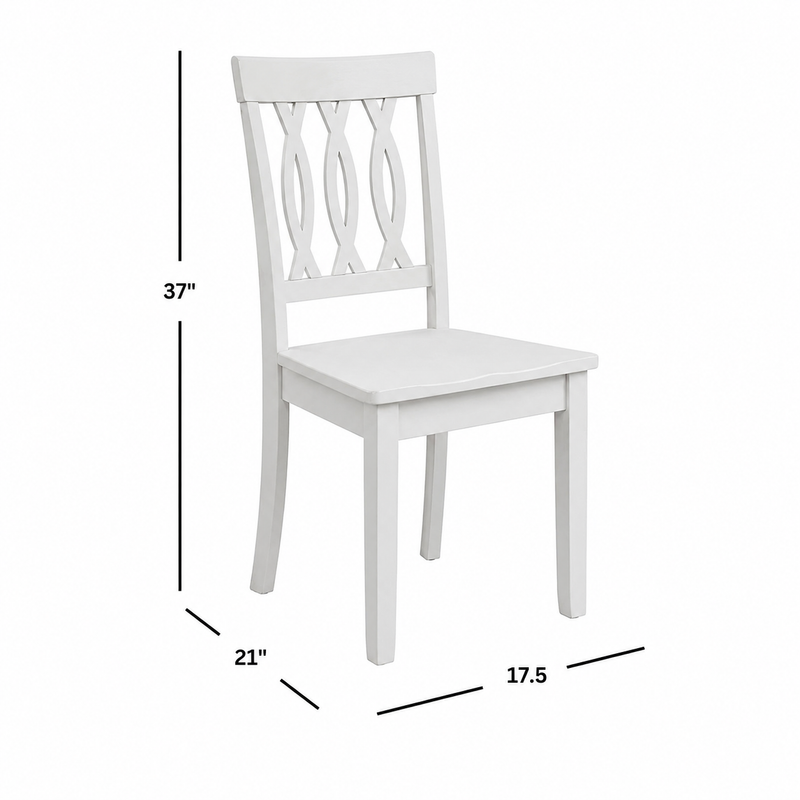 Naples White Side Chair