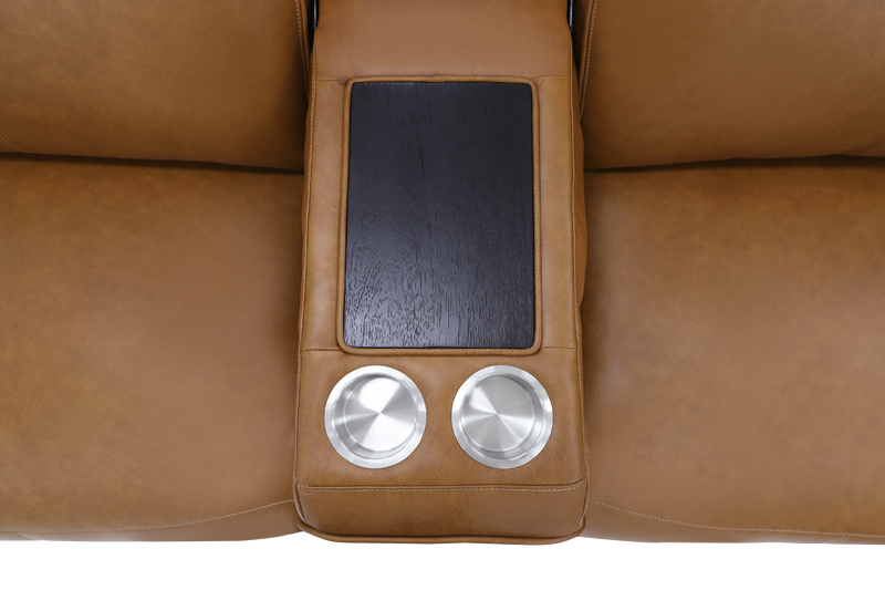 Winchester Cinnamon Leather 6 Pc Triple Power Reclining Sectional