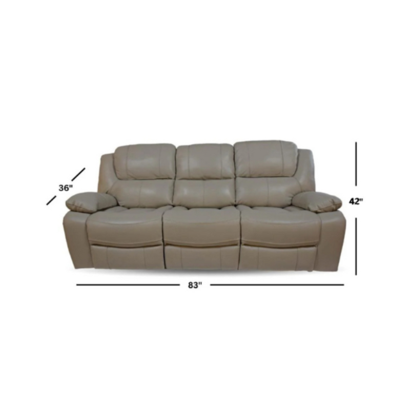 Top Grain Leather Toronto Stone Sofa
