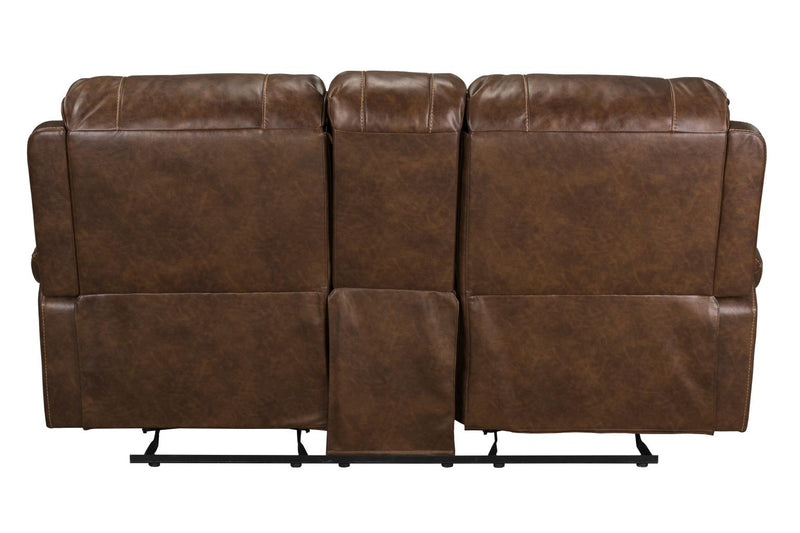 Winslow Brown Glider Console Loveseat