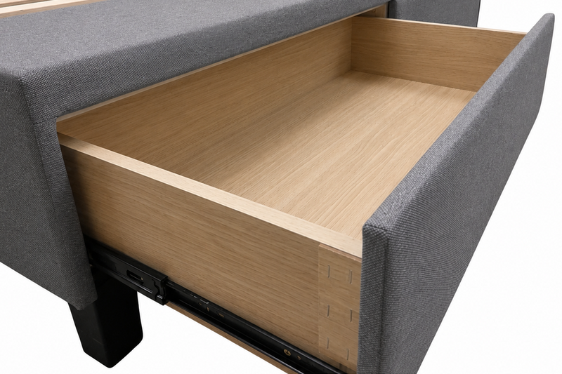 Iris Stone Queen Panel Storage Bed
