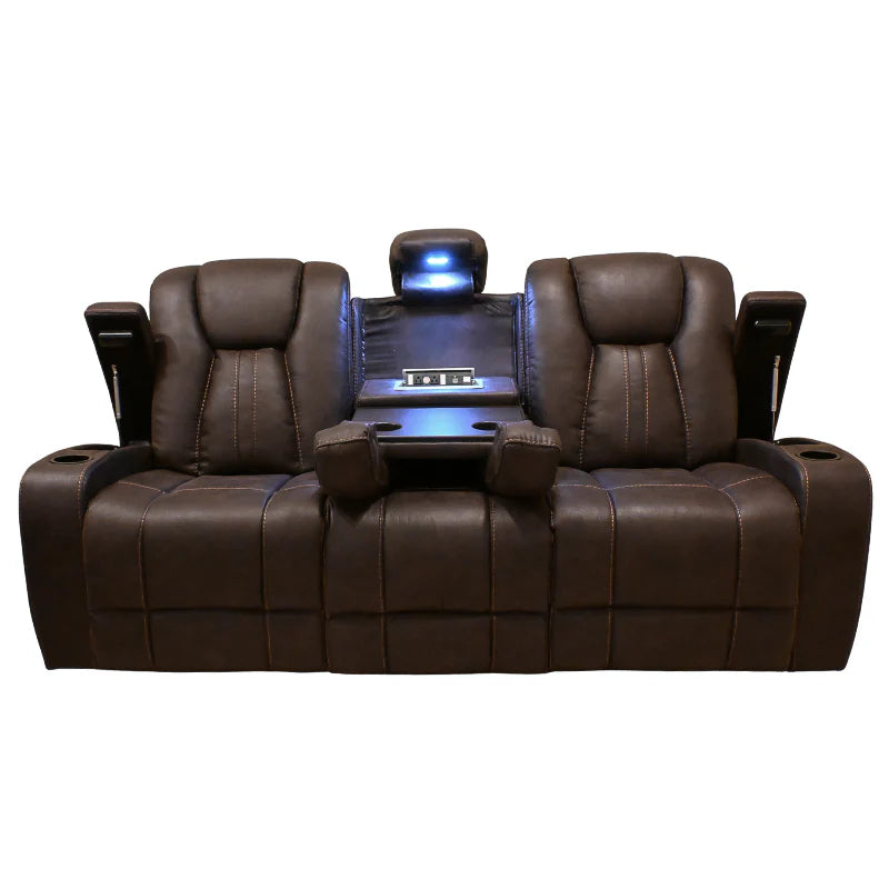 Buy the Cowboy Brown Reclining Sofa, get the Cowboy Brown Recliner FREE, and Get the Cowboy Brown Loveseat HALF OFF