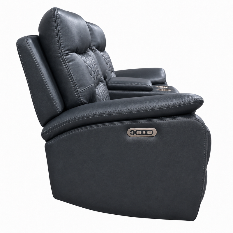 Trinidad Pebble Grey Dual Power Reclining Loveseat