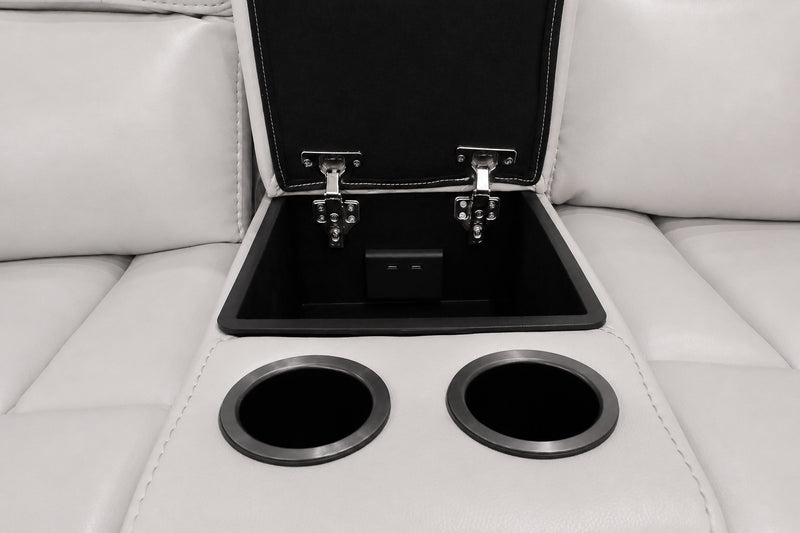 Bolero Fog Manual Reclining Console Loveseat