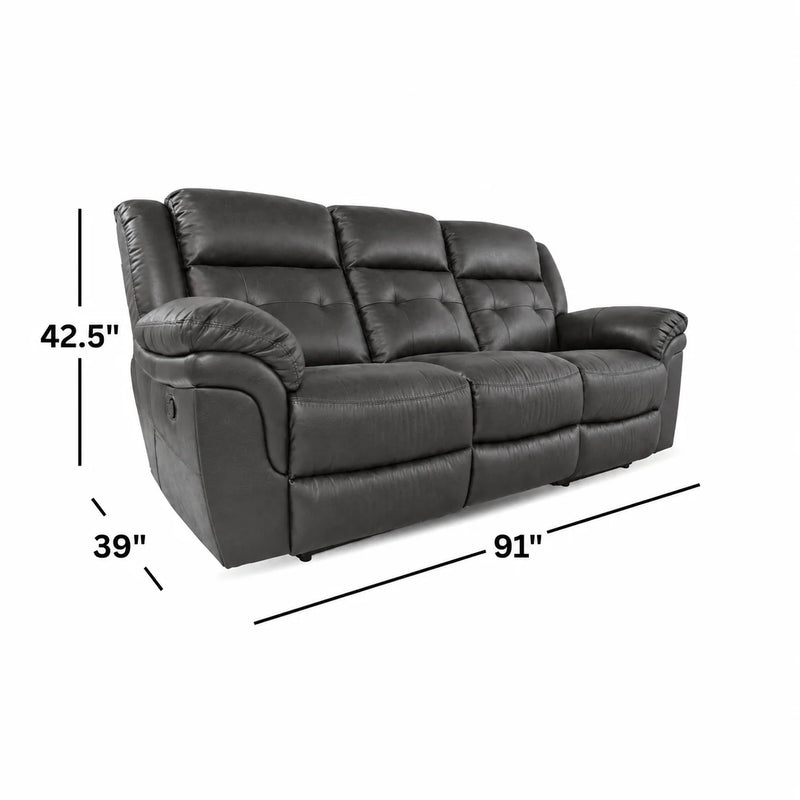 Buy the Cowboy Granite Reclining Sofa, get the Cowboy Granite Recliner FREE, and Get the Cowboy Granite Loveseat HALF OFF
