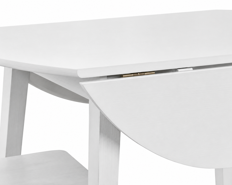 Naples White Drop Leaf Dining Table