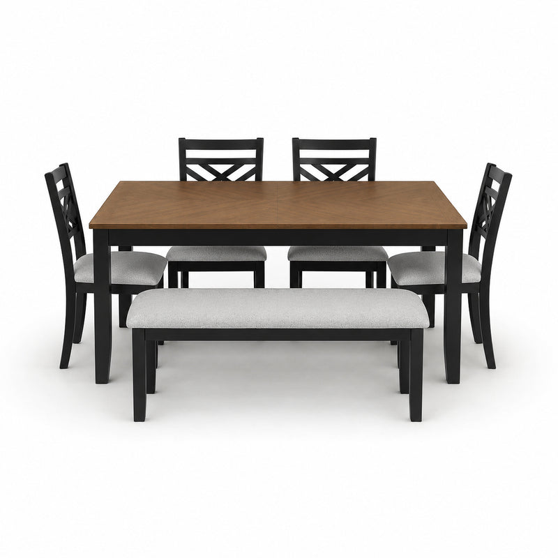 Brooks Black 6 Piece Dining Set