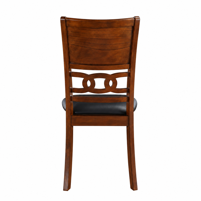 Gia Cherry Round Dining Table with Four Dining Chairs