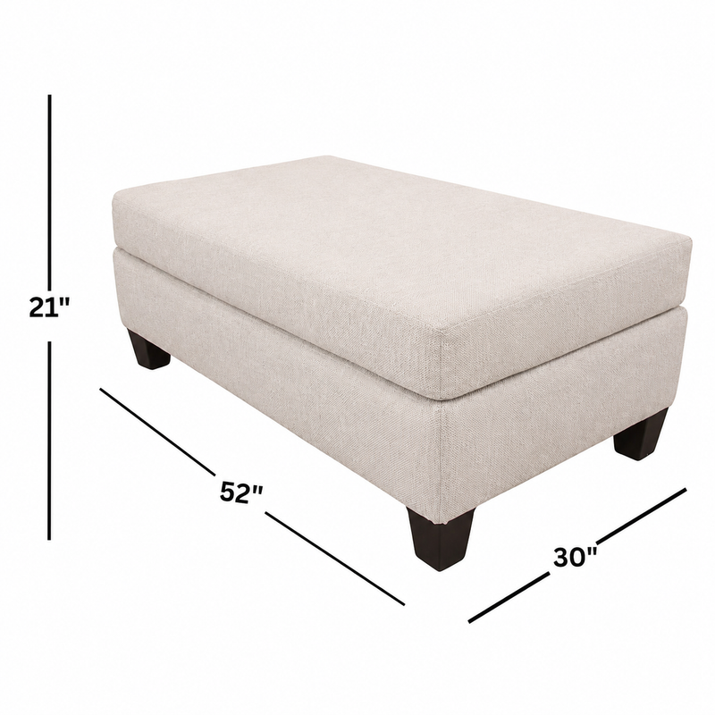 Venus Cream Ottoman