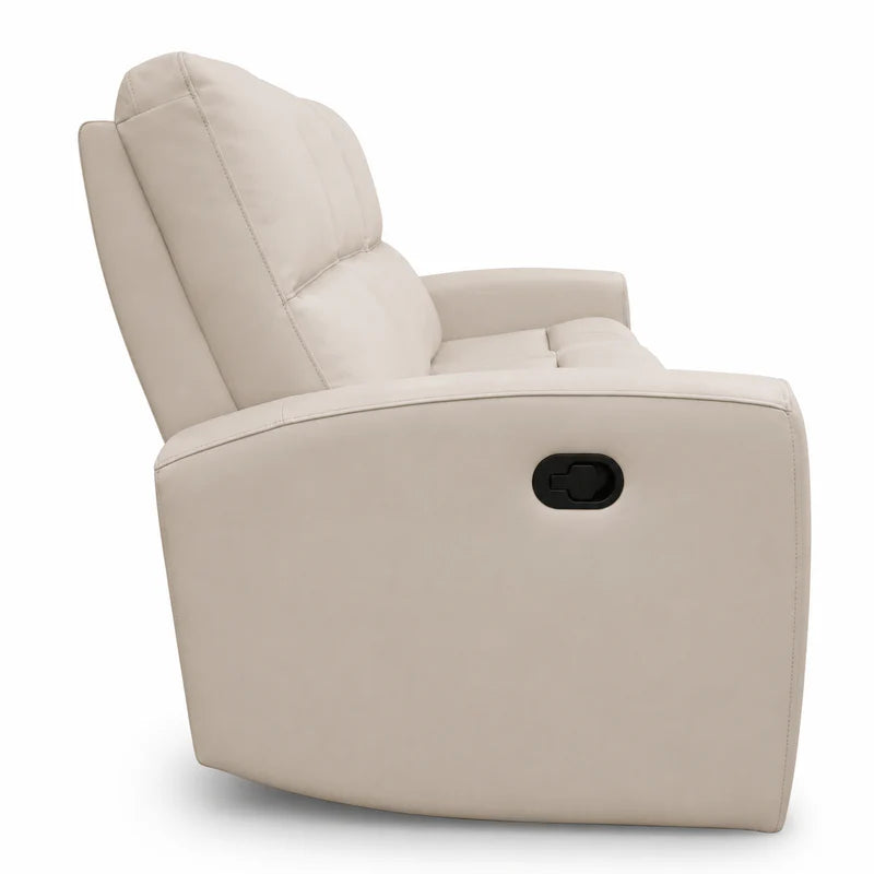 1/2 price Austin White Leather Reclining Console Love Seat W/ Wireless Charger And Hidden Cupholders w/ purchase of the Austin White Leather Reclining Sofa