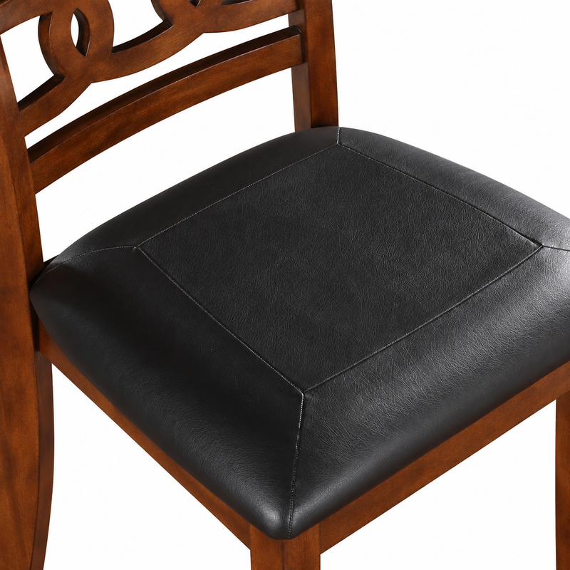 Gia Cherry Round Dining Table with Four Dining Chairs