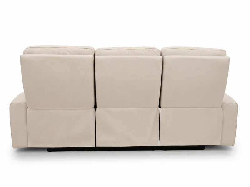 1/2 price Austin White Leather Reclining Console Love Seat W/ Wireless Charger And Hidden Cupholders w/ purchase of the Austin White Leather Reclining Sofa