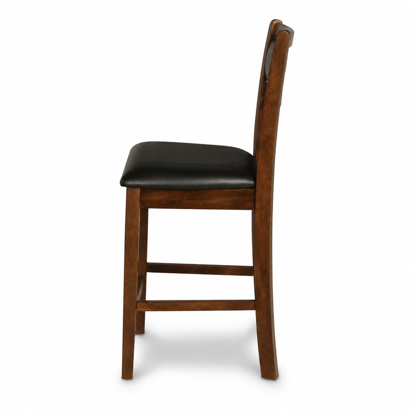 Gia Cherry Round Counter Table with Four Counter Chairs