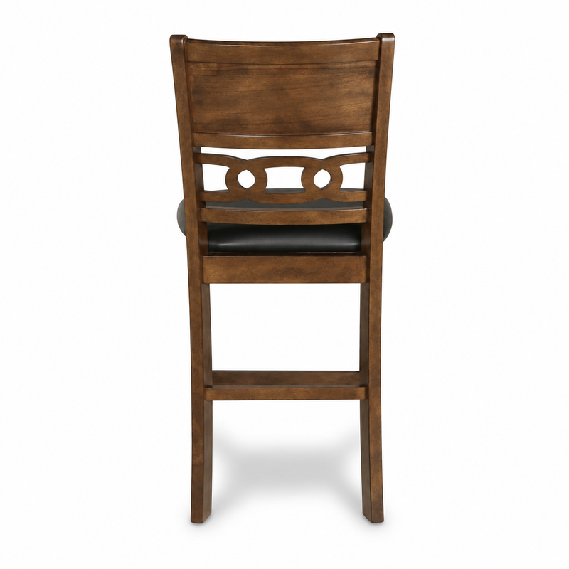 Gia Dark Brown Round Counter Table with Four Counter Chairs