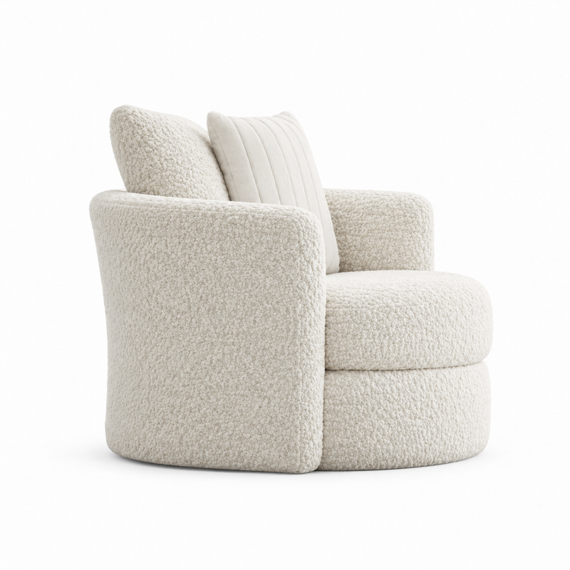 Doodle Ivory Swivel Chair