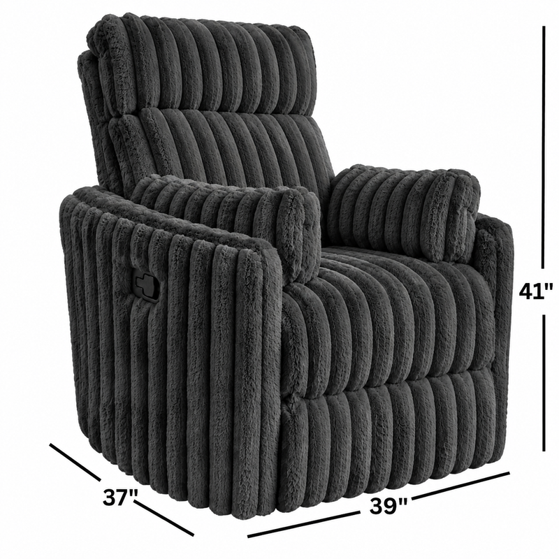 Gunmetal Swivel Glider Recliner