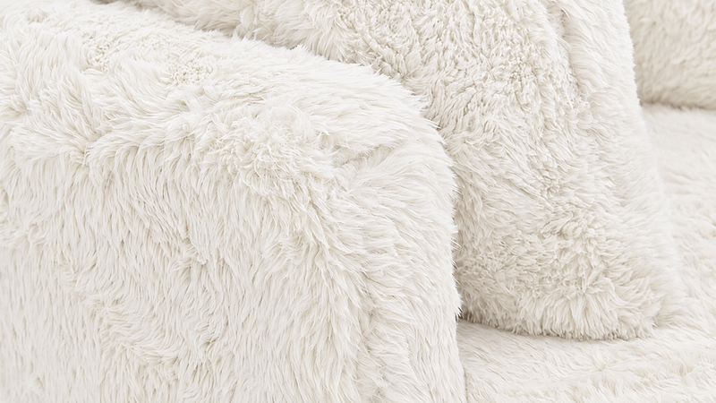 Yakety Yak Natural Fur Swivel Pod