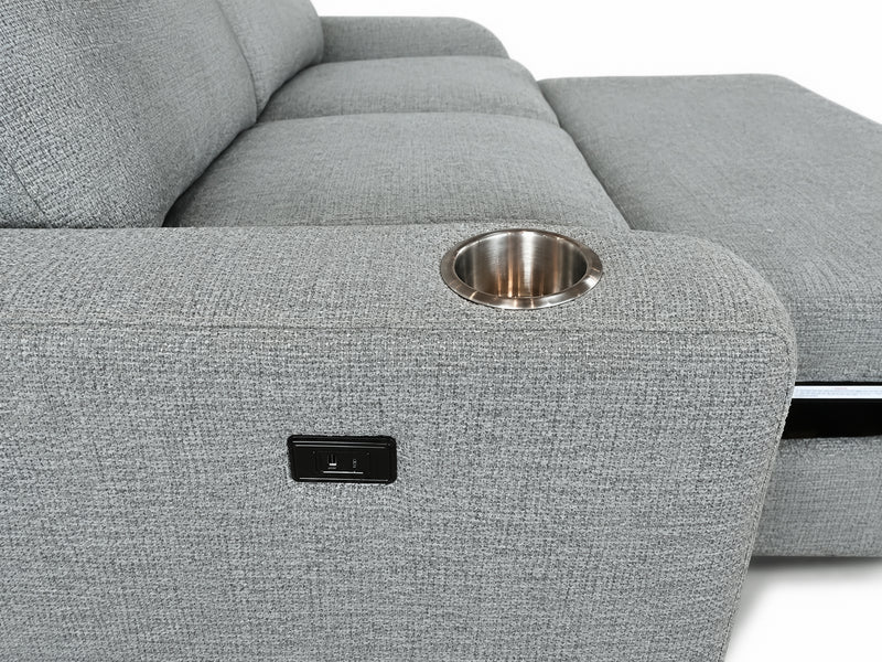 Bryce Pop Up Sleeper Love Seat W/ Two Stainless Steel Cup Holders