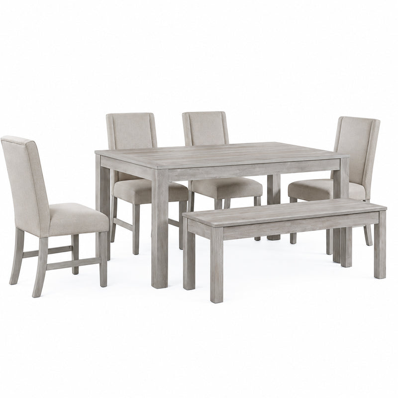 FREE Eleanor White Dining Bench w/ Purchase of Eleanor White Table and Four Chairs