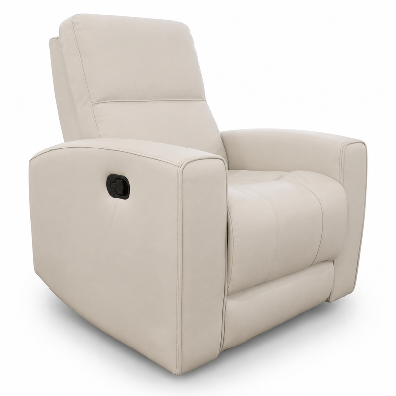 Austin Leather White Recliner