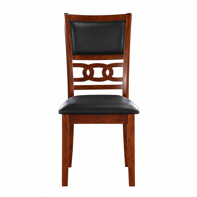 Gia Cherry Round Dining Table with Four Dining Chairs