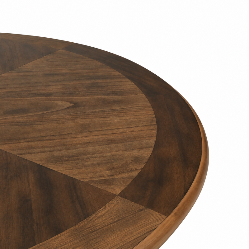 Gia Dark Brown Round Counter Table with Four Counter Chairs