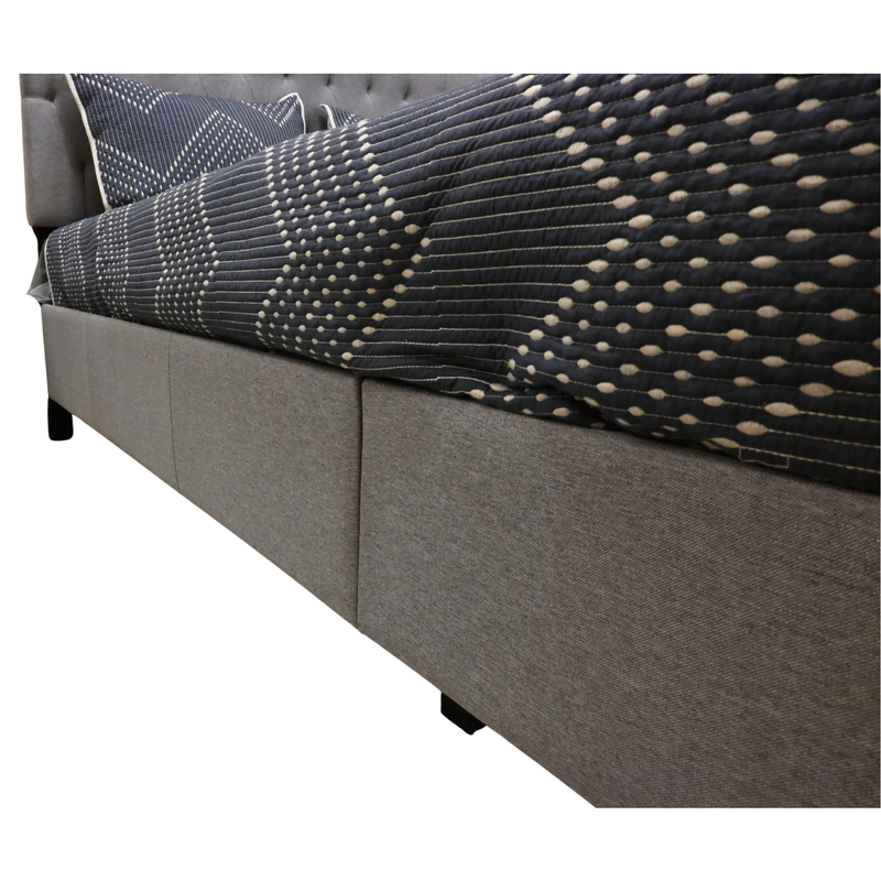 Iris Stone Queen Panel Storage Bed