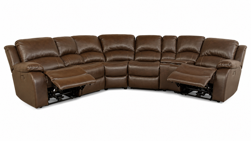 Wrenley 6Pc Top Grain Leather Sectional
