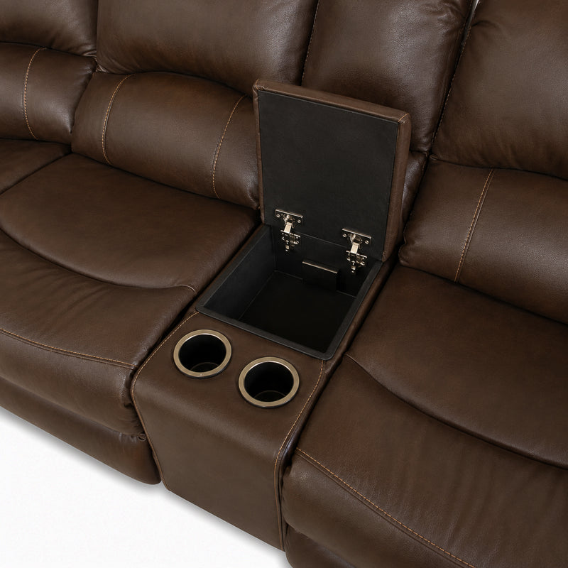 Wrenley 6Pc Top Grain Leather Sectional