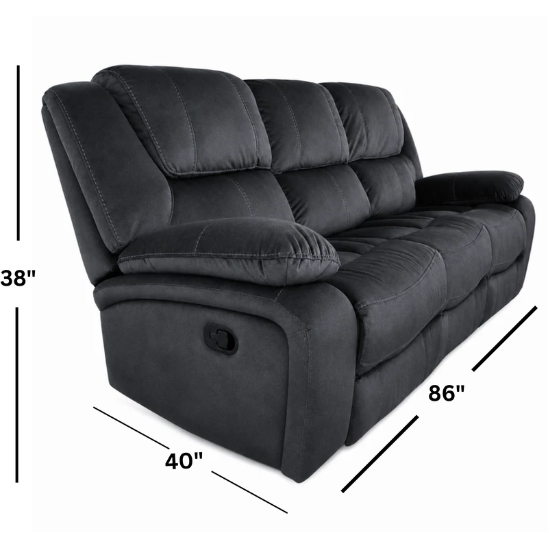 Aspen Indigo Reclining Sofa