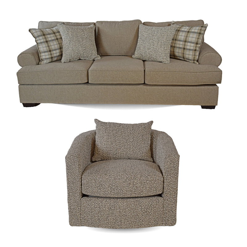 FREE Becker Oatmeal Swivel Chair w/ Purchase of Becker Oatmeal Sofa