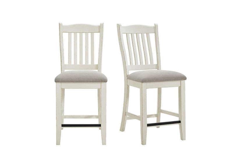 Bellevue Slat Back Counter Chair w/ Beige